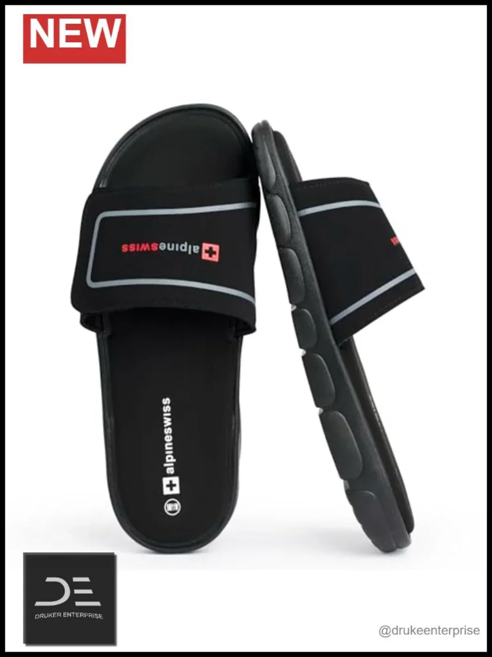 Cloud Slide Sandals for Men - Shock-Absorbing Foam Insole, Arch Support,